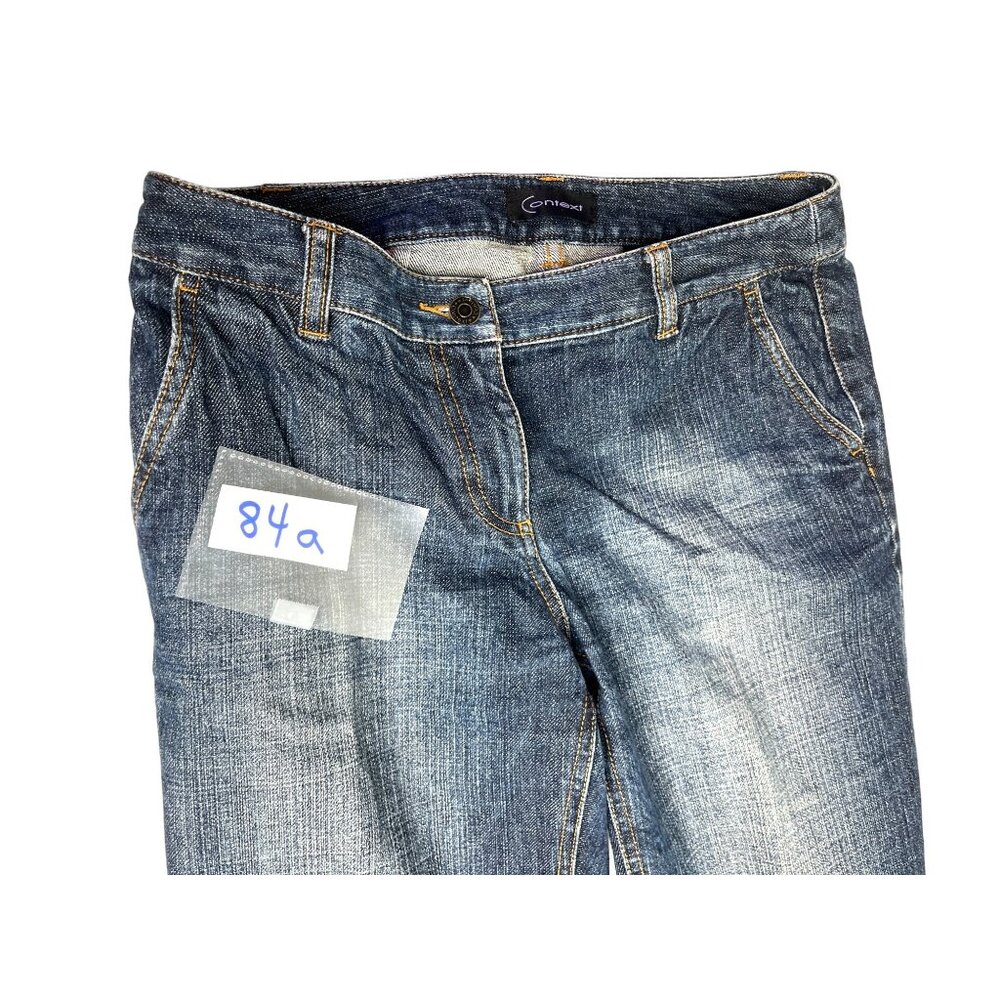 Context Size 4 Blue Cotton Jeans Context Jeans Woman Size 4 Blue Denim 84a - Picture 11 of 12